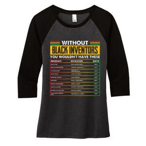 History Of Forgotten Black Inventors Black History Month Women's Tri-Blend 3/4-Sleeve Raglan Shirt