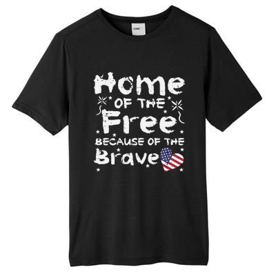 Home Of Free Because Of Brave Memorial Day Gift Tall Fusion ChromaSoft Performance T-Shirt