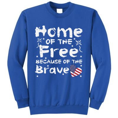 Home Of Free Because Of Brave Memorial Day Gift Sweatshirt