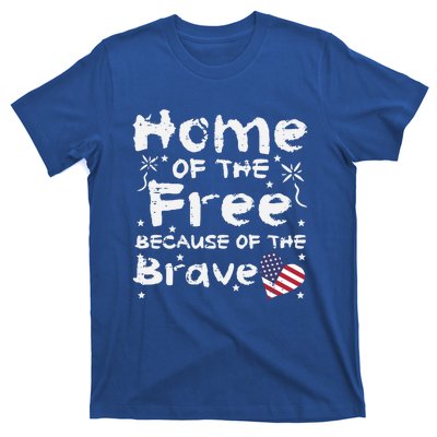 Home Of Free Because Of Brave Memorial Day Gift T-Shirt