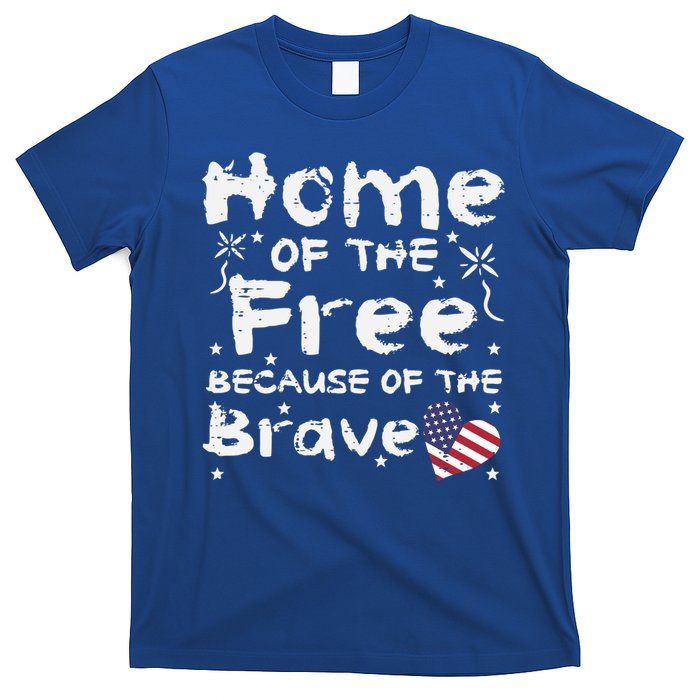 Home Of Free Because Of Brave Memorial Day Gift T-Shirt