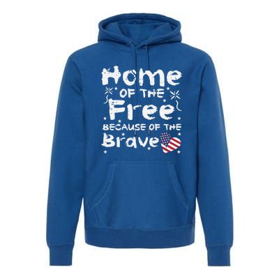 Home Of Free Because Of Brave Memorial Day Gift Premium Hoodie