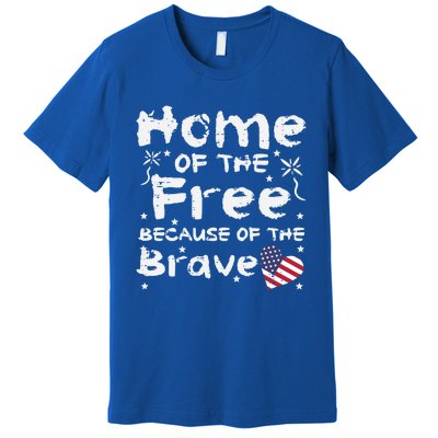 Home Of Free Because Of Brave Memorial Day Gift Premium T-Shirt