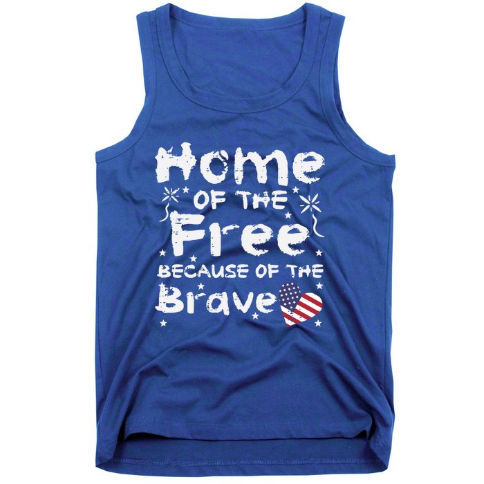 Home Of Free Because Of Brave Memorial Day Gift Tank Top