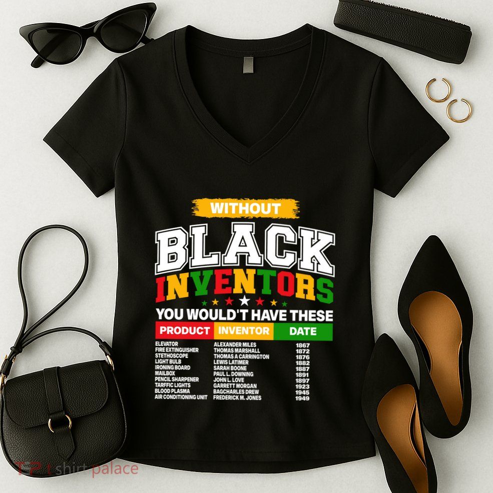 History Of Forgotten Black Inventors Women's V-Neck T-Shirt