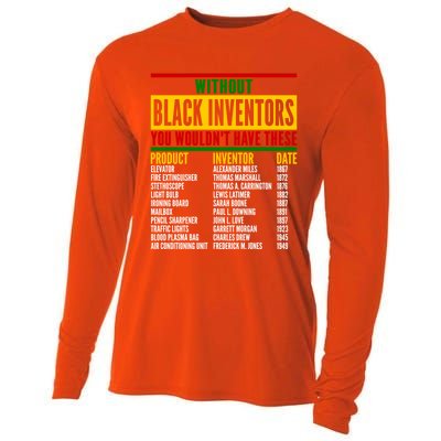 History Of Forgotten Black Inventors Black History Month Gift Cooling Performance Long Sleeve Crew