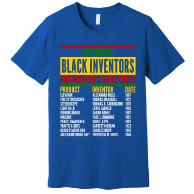 History Of Forgotten Black Inventors Black History Month Gift Premium T-Shirt