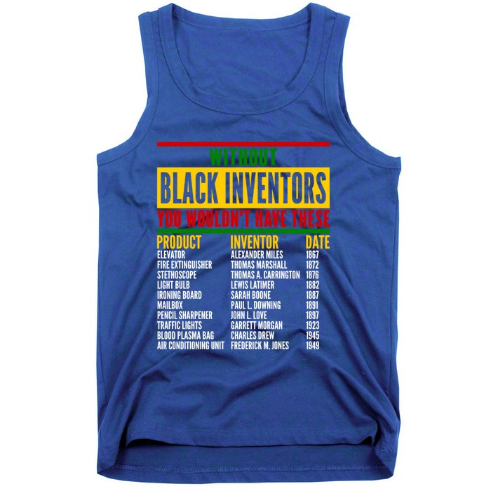 History Of Forgotten Black Inventors Black History Month Gift Tank Top