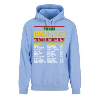 History Of Forgotten Black Inventors Black History Month Gift Unisex Surf Hoodie