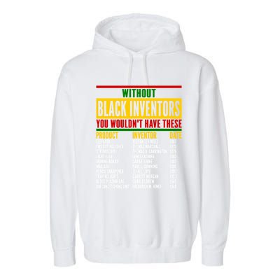 History Of Forgotten Black Inventors Black History Month Gift Garment-Dyed Fleece Hoodie