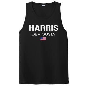 Harris Obviously For President 2024 Kamala American Flag PosiCharge Competitor Tank