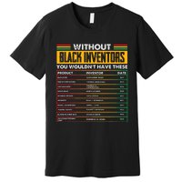 History Of Forgotten Black Inventors Black History Month Premium T-Shirt