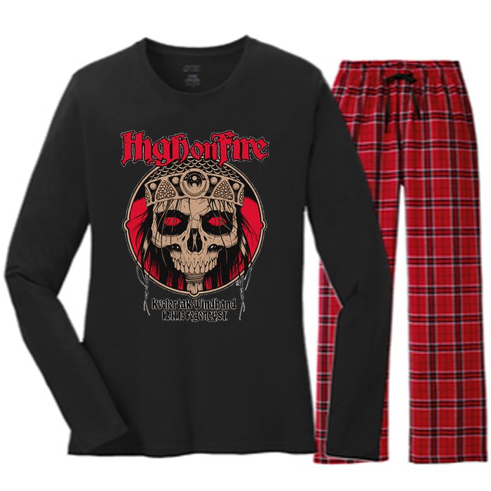 High On Fires Band Women's Long Sleeve Flannel Pajama Set 