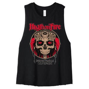 High On Fires Band Women's Racerback Cropped Tank