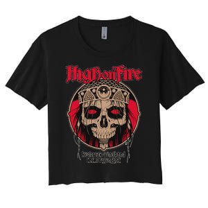 High On Fires Band Women's Crop Top Tee