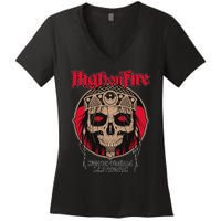 High On Fires Band Women's V-Neck T-Shirt