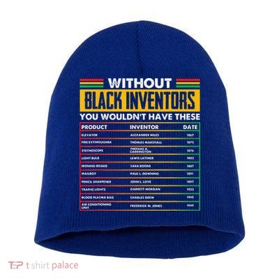 History Of Forgotten Black Inventors BHM Short Acrylic Beanie