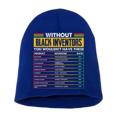 History Of Forgotten Black Inventors BHM Short Acrylic Beanie