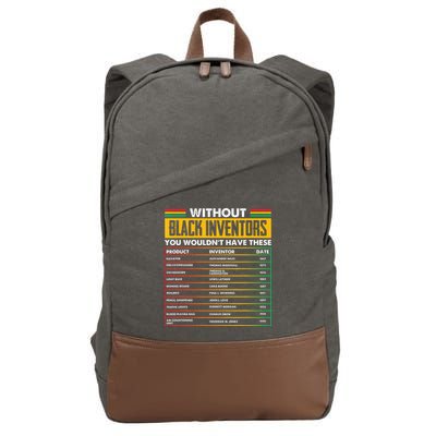 History Of Forgotten Black Inventors BHM Cotton Canvas Backpack