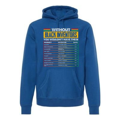 History Of Forgotten Black Inventors Black History Month Premium Hoodie