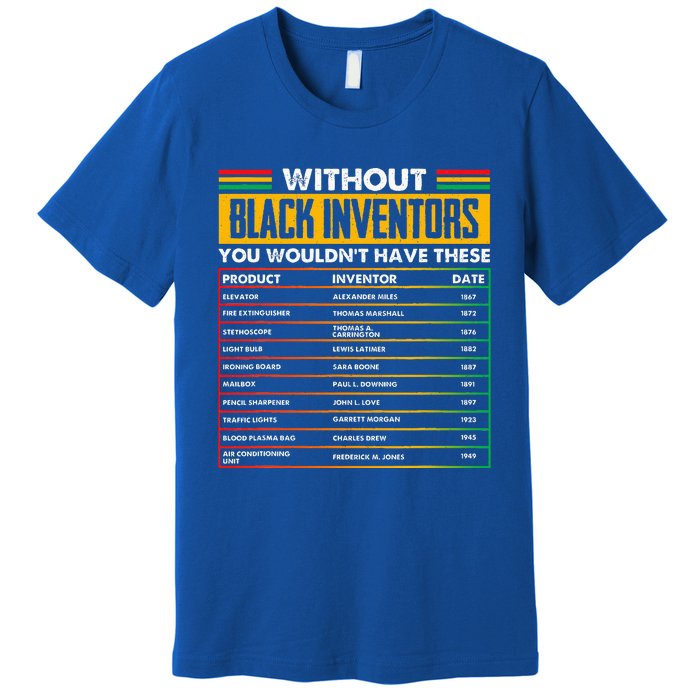 History Of Forgotten Black Inventors Black History Month Premium T-Shirt