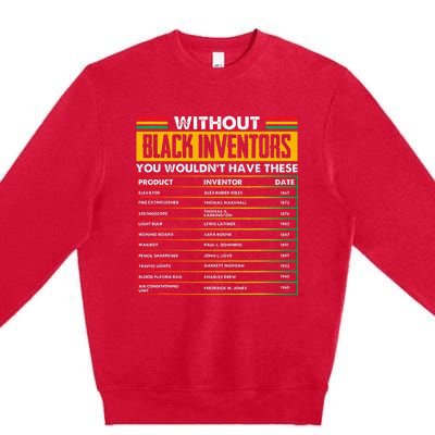 History Of Forgotten Black Inventors Black History Month Premium Crewneck Sweatshirt