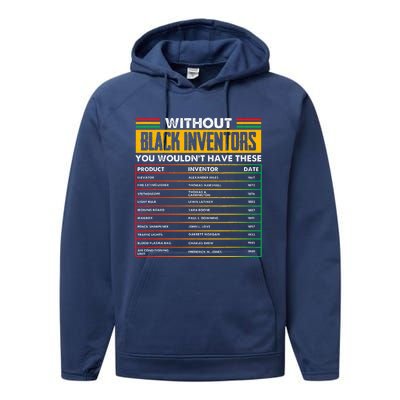 History Of Forgotten Black Inventors Black History Month Performance Fleece Hoodie