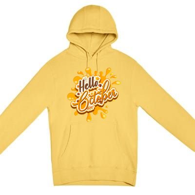 Hello October Fun Fall Premium Pullover Hoodie