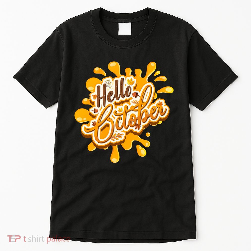Hello October Fun Fall Tall T-Shirt