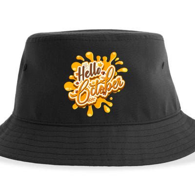 Hello October Fun Fall Sustainable Bucket Hat