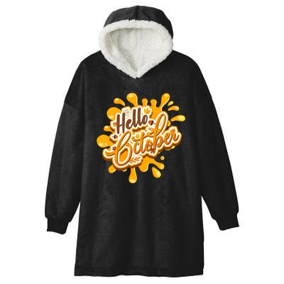 Hello October Fun Fall Hooded Wearable Blanket
