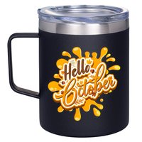 Hello October Fun Fall 12oz Stainless Steel Coffee Mug