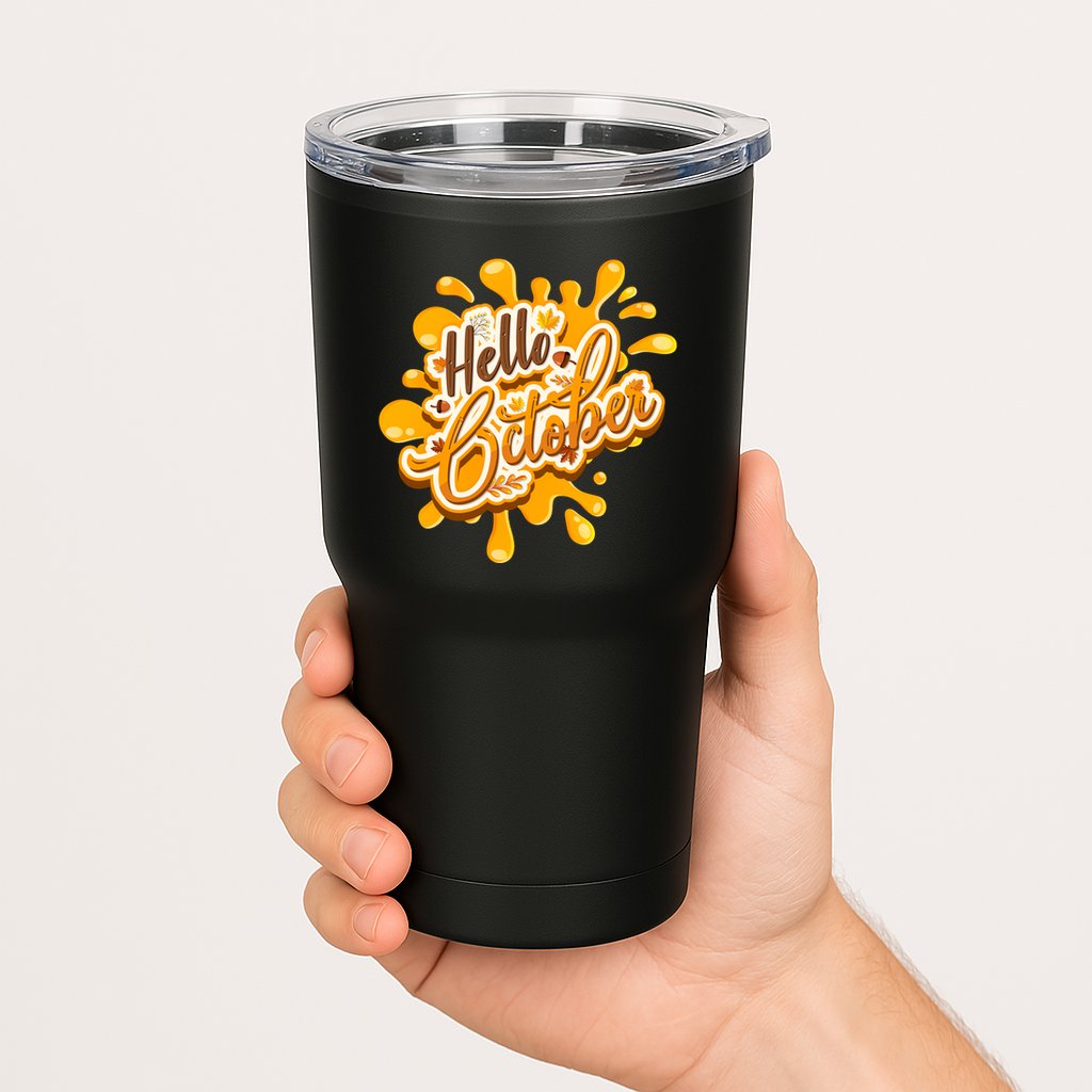 Hello October Fun Fall Tumbler