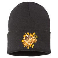 Hello October Fun Fall Sustainable Knit Beanie