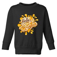 Hello October Fun Fall Toddler Sweatshirt