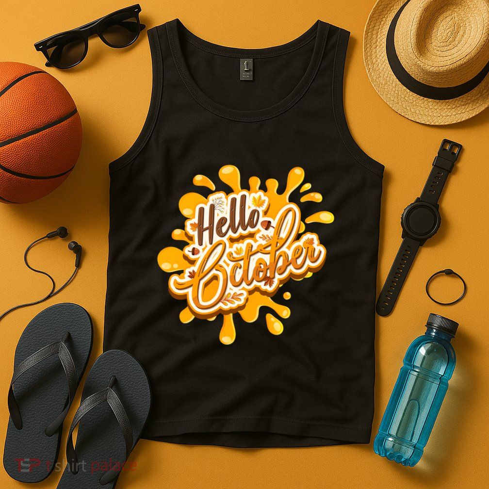 Hello October Fun Fall Tank Top