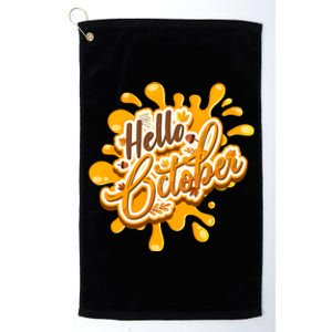 Hello October Fun Fall Platinum Collection Golf Towel