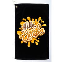Hello October Fun Fall Golf Towel