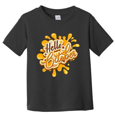 Hello October Fun Fall Toddler T-Shirt