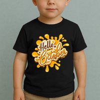 Hello October Fun Fall Toddler T-Shirt