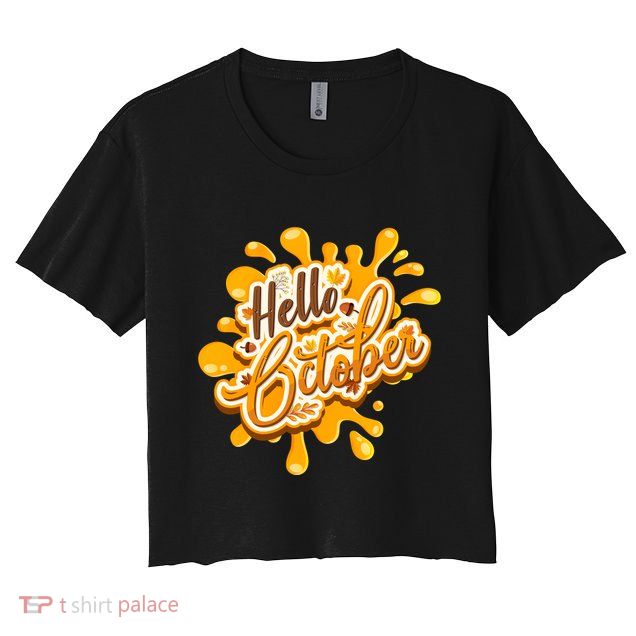 Hello October Fun Fall Crop Top