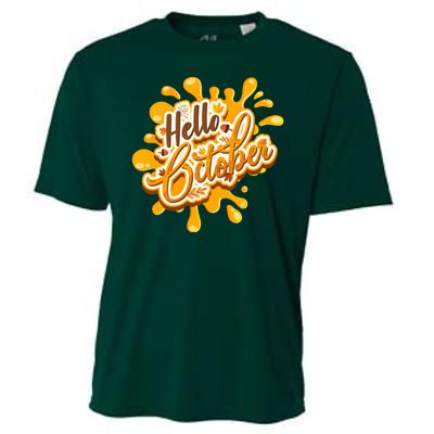 Hello October Fun Fall Cooling Performance Crew T-Shirt