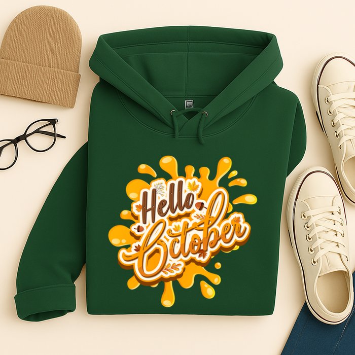 Hello October Fun Fall Hoodie