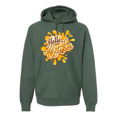 Hello October Fun Fall Premium Hoodie