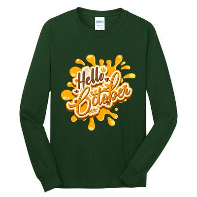 Hello October Fun Fall Tall Long Sleeve T-Shirt