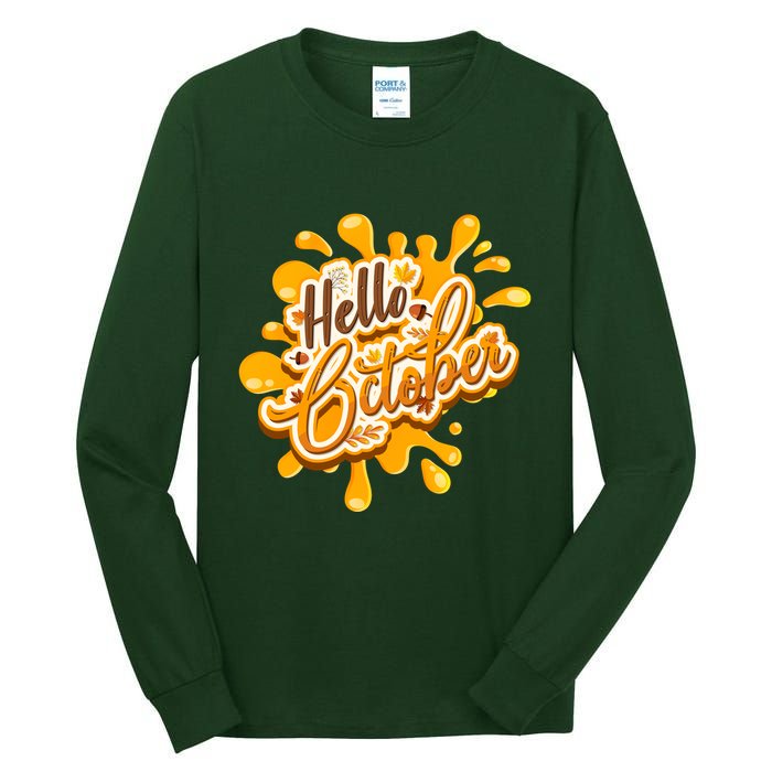 Hello October Fun Fall Tall Long Sleeve T-Shirt