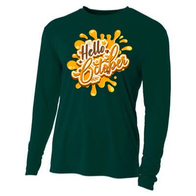 Hello October Fun Fall Cooling Performance Long Sleeve Crew