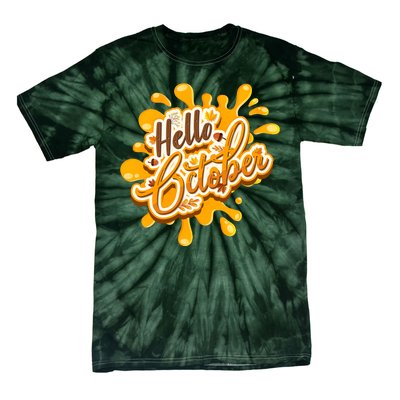 Hello October Fun Fall Tie-Dye T-Shirt