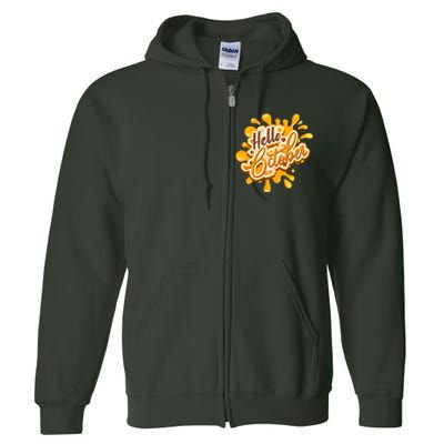 Hello October Fun Fall Full Zip Hoodie