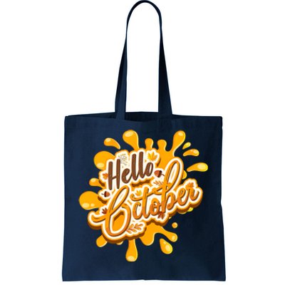 Hello October Fun Fall Tote Bag